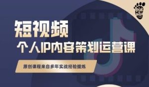 抖音短视频个人ip内容策划实操课,真正做到普通人也能实行落地-享创网