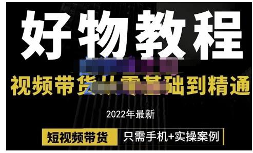 锅锅老师好物分享课程：短视频带货从零基础到精通，只需手机+实操-享创网