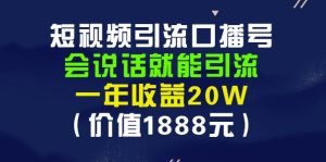 安妈·短视频引流口播号,会说话就能引流,一年收益20W(价值1888元)-享创网