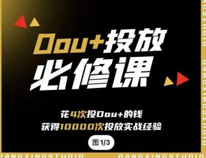 代同学DOU+投放训练营，用付费流量撬动大额自然流量，过得超额变现转化-享创网