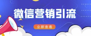 微信营销策划引流系列课程,每天引流100精准粉-享创网