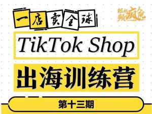 TikTokShop出海训练营(第十三期),打开全球流量新思维,出海抢占全球新流量,一店卖全球-享创网