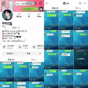 情感故事对话号教学,手机操作,吸粉能力超强的起号思路,值得学习-享创网