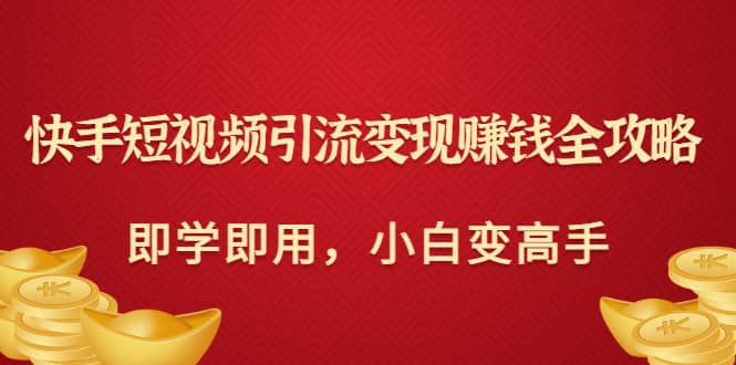 快手短视频引流变现赚钱全攻略：即学即用，小白变高手（价值980元）-享创网