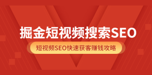 掘金短视频搜索SEO，短视频SEO快速获客赚钱攻略（价值980）-享创网