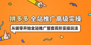拼多多全站推广高级实操:从破零开始全站推广整套高阶实操玩法-享创网