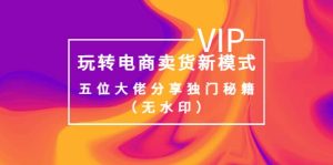 某收费培训:玩转电商卖货新模式,五位大佬分享独门秘籍(无水印)-享创网