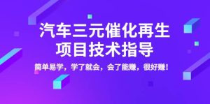 汽车三元催化再生项目技术指导，简单易学，学了就会，会了能赚，很好赚！-享创网