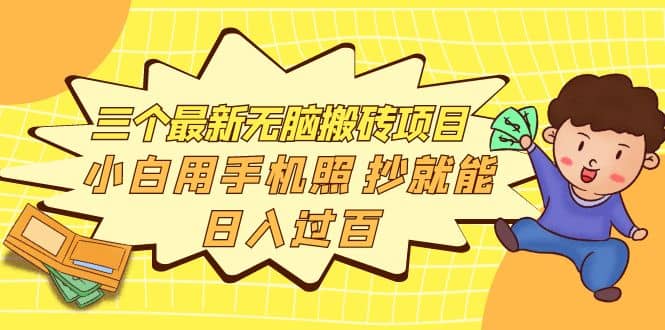 三个最新无脑搬砖项目，小白用手机照抄就能日入过百-享创网