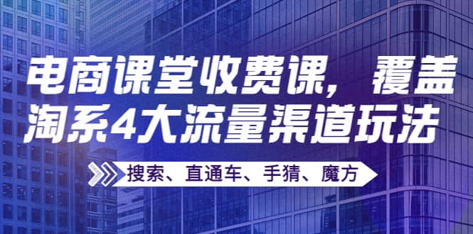 某电商课堂收费课，覆盖淘系4大流量渠道玩法【搜索、直通车、手猜、魔方】-享创网