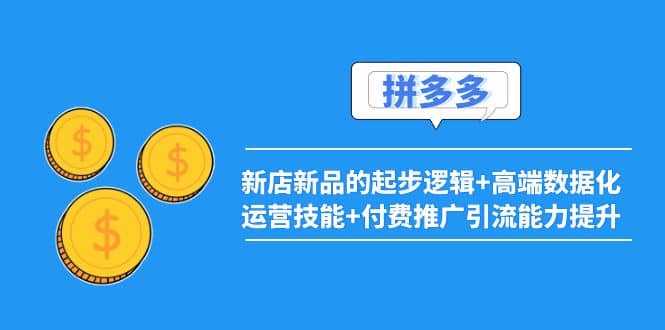 2022拼多多：新店新品的起步逻辑+高端数据化运营技能+付费推广引流能力提升-享创网