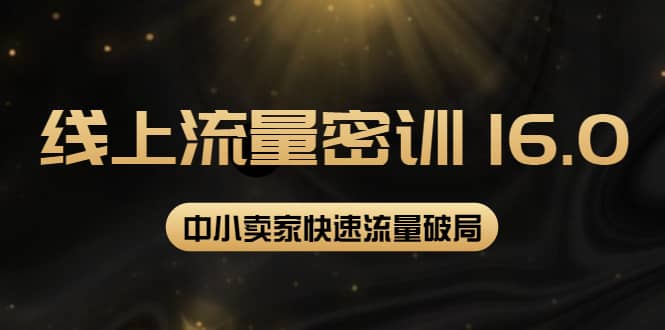 2022秋秋线上流量密训16.0：包含 暴力引流10W+中小卖家流量破局技巧 等等！-享创网