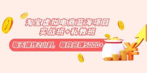 淘宝虚拟电商蓝海项目实战班+私教班-享创网