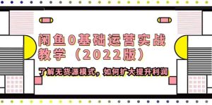 闲鱼0基础运营实战教学（2022版）了解无货源模式，如何扩大提升利润-享创网
