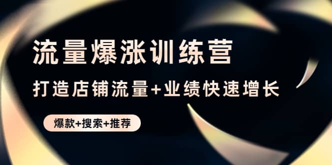 流量爆涨训练营：打造店铺流量+业绩快速增长 (爆款+搜索+推荐)-享创网