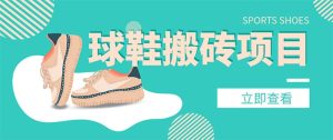外面收费998的球鞋搬砖项目【详细教程+资源渠道】-享创网