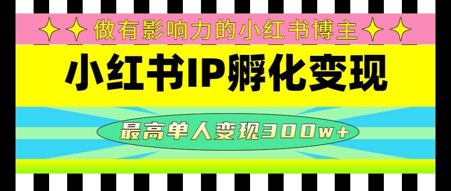 某收费培训-小红书IP孵化变现：做有影响力的小红书博主-享创网