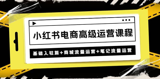 小红书电商高级运营课程：基础入驻篇+商城流量运营+笔记流量运营-享创网