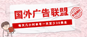 外面收费1980最新国外LEAD广告联盟搬砖项目,单号一天至少30美元(详细教程)-享创网