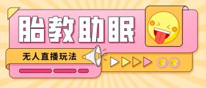 最新抖音快手蓝海无人直播胎教助眠玩法，轻松引爆直播间【教程+软件+素材】-享创网