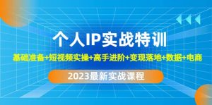 2023个人IP实战特训：基础准备+短视频实操+高手进阶+变现落地+数据+电商-享创网