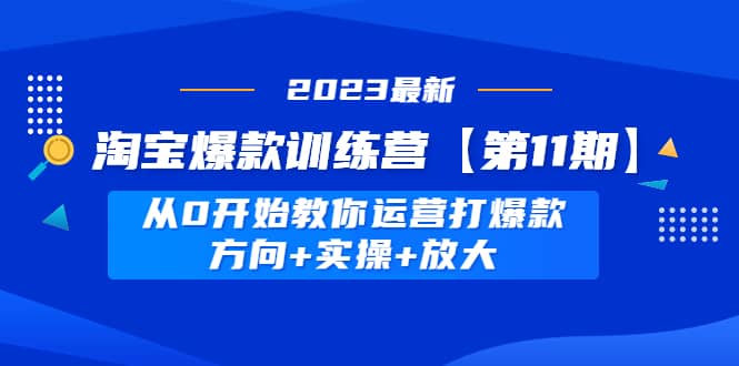 淘宝爆款训练营【第11期】 从0开始教你运营打爆款，方向+实操+放大-享创网