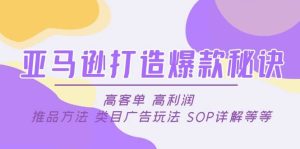 亚马逊打造爆款秘诀:高客单 高利润 推品方法 类目广告玩法 SOP详解等等-享创网