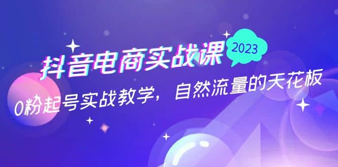 抖音电商实战课：0粉起号实战教学，自然流量的天花板（2月19最新）-享创网