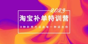 2023最新淘宝补单特训营，8种补单方法总有一种适合你-享创网