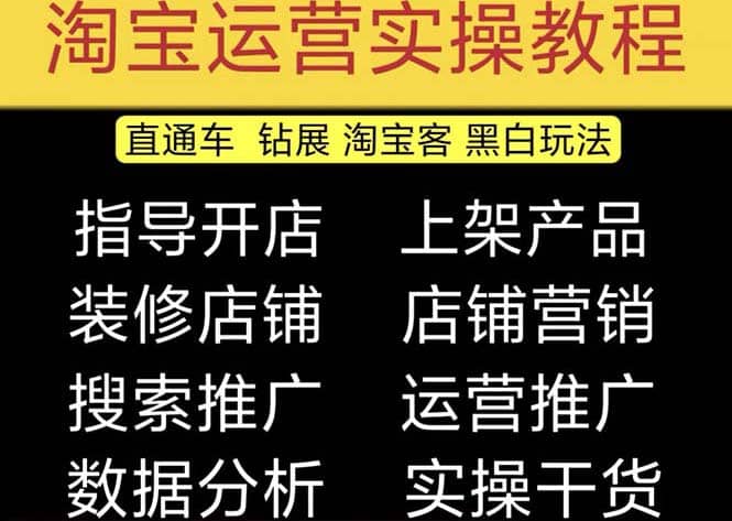 2023淘宝开店教程0基础到高级全套视频网店电商运营培训教学课程（2月更新）-享创网