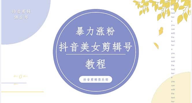 抖音快手暴力涨粉美女混剪视频教程 百分百过原创图片教程 附带违规申诉方法-享创网