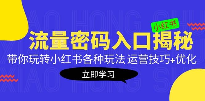 小红书流量密码入口揭秘：带你玩转小红书各种玩法 运营技巧+优化-享创网