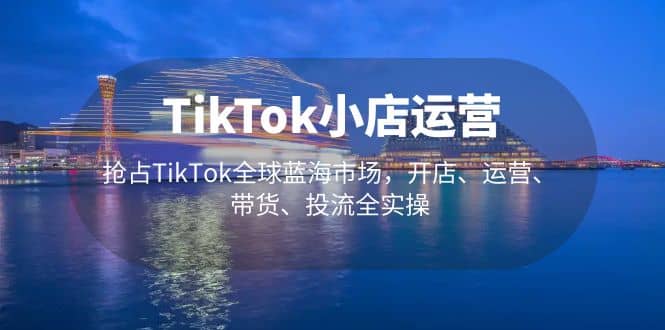 TikTok小店运营 抢占TikTok全球蓝海市场，开店、运营、带货、投流全实操-享创网