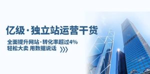 独立站运营干货：全面提升网站·转化率超过4%，轻松大卖 用数据说话-享创网