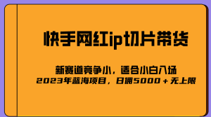 2023爆火的快手网红IP切片，号称日佣5000＋的蓝海项目，二驴的独家授权-享创网