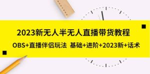 2023新无人半无人直播带货教程，OBS+直播伴侣玩法 基础+进阶+2023新+话术-享创网