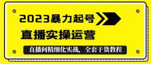 2023暴力起号+直播实操运营，全套直播间精细化实战，全套干货教程-享创网
