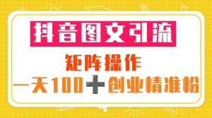 抖音图文引流 矩阵操作 一天100+创业精准粉（5节视频课+素材模板）-享创网