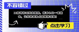 11招带你玩转自媒体，新手小白一看就会，让你快速抢占自媒体流量-享创网