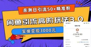 实测日引50+精准粉，闲鱼引流高阶玩法3.0，实操变现3000元-享创网