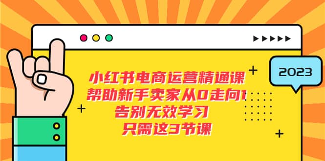 小红书电商·运营精通课，帮助新手卖家从0走向1 告别无效学习（7节视频课）-享创网