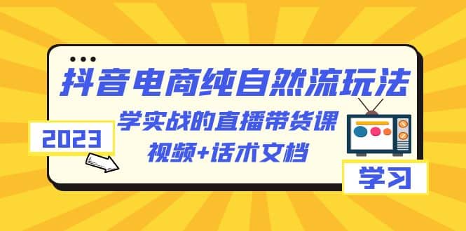 2023抖音电商·纯自然流玩法：学实战的直播带货课，视频+话术文档-享创网