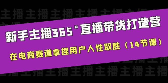 新手主播365°直播带货·打造营，在电商赛道拿捏用户人性取胜（14节课）-享创网