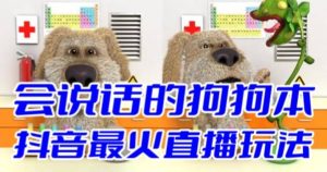 抖音无人直播玩法会说话的狗狗本弹幕礼物互动小游戏(游戏软件+开播教程)-享创网