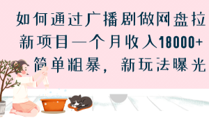 如何通过广播剧做网盘拉新项目一个月收入18000+，简单粗暴，新玩法曝光-享创网
