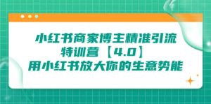 小红书商家 博主精准引流特训营【4.0】用小红书放大你的生意势能-享创网