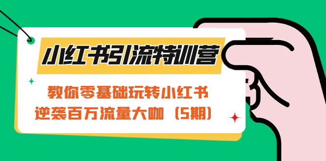 小红书引流特训营-第5期：教你零基础玩转小红书，逆袭百万流量大咖-享创网