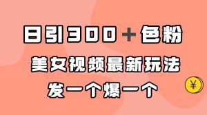 日引300+色粉,美女视频最新玩法,发一个爆一个-享创网