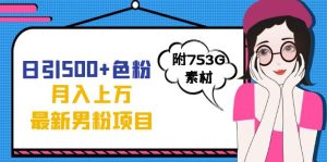 日引500+色粉轻松月入上万九月份最新男粉项目(附753G素材)-享创网
