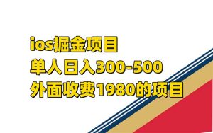 iso掘金小游戏单人 日入300-500外面收费1980的项目【揭秘】-享创网